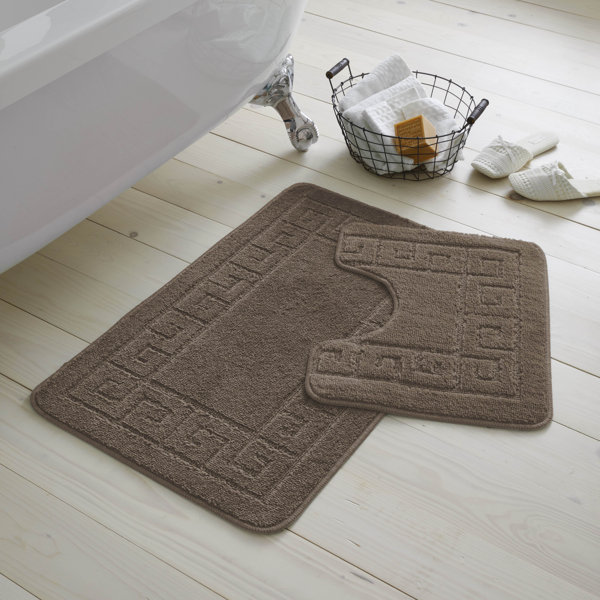 Wayfair Basics™ 2 Piece Set Rectangle/Ushaped Bath Mat & Reviews